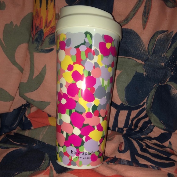 NWT Kate spade floral travel cup